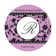 Custom Floral Pearls Big Circle Food & Craft Label